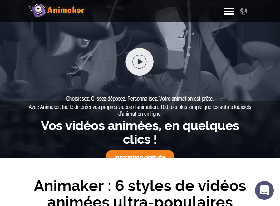 création en ligne de vidéo Animaker